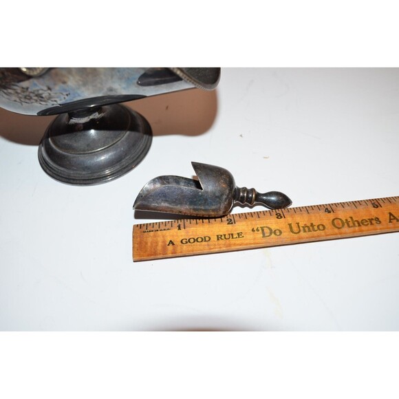 Vtg William Adams EPOC Sheffield England Silver Sugar Scuttle w/Floral Chasing - Picture 8 of 15